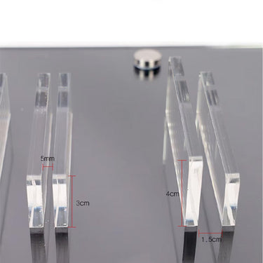 Display rack with 4 mini front windows and 6 mini side windows