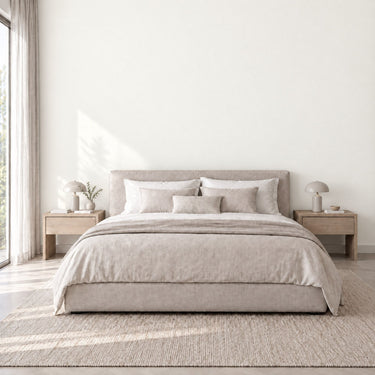 Dressoir gewrapt met Canvas zijdemat witte interieurfolie