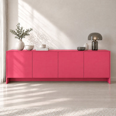 Guava matte interieurfolie op dressoir in woonkamer