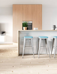 Cream Oak houtlook interieurfolie toegepast in interieur