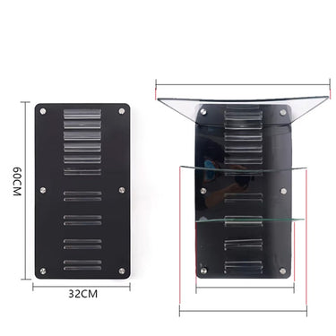 Display rack with 4 mini front windows and 6 mini side windows