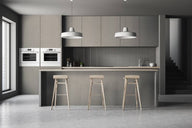 Silver And Grey Lined textiellook interieurfolie toegepast in interieur